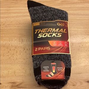 CO(z) Thermal Socks - Black and Gray NIP Unisex 2 Pairs